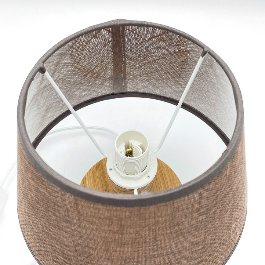 Brilagi - Stolna lampa ANTHONY 1xE27/60W/230V hrast/smeđa