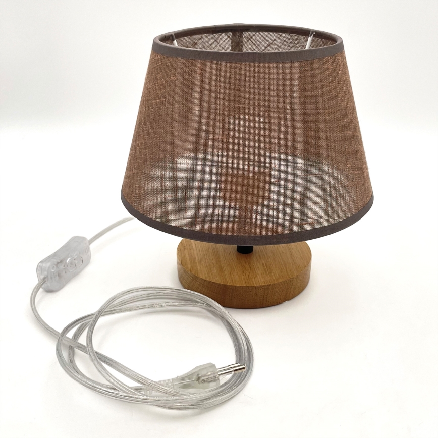Brilagi - Stolna lampa ANTHONY 1xE27/60W/230V hrast/smeđa