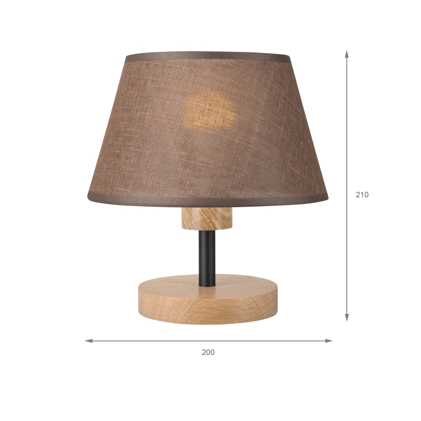 Brilagi - Stolna lampa ANTHONY 1xE27/60W/230V hrast/smeđa