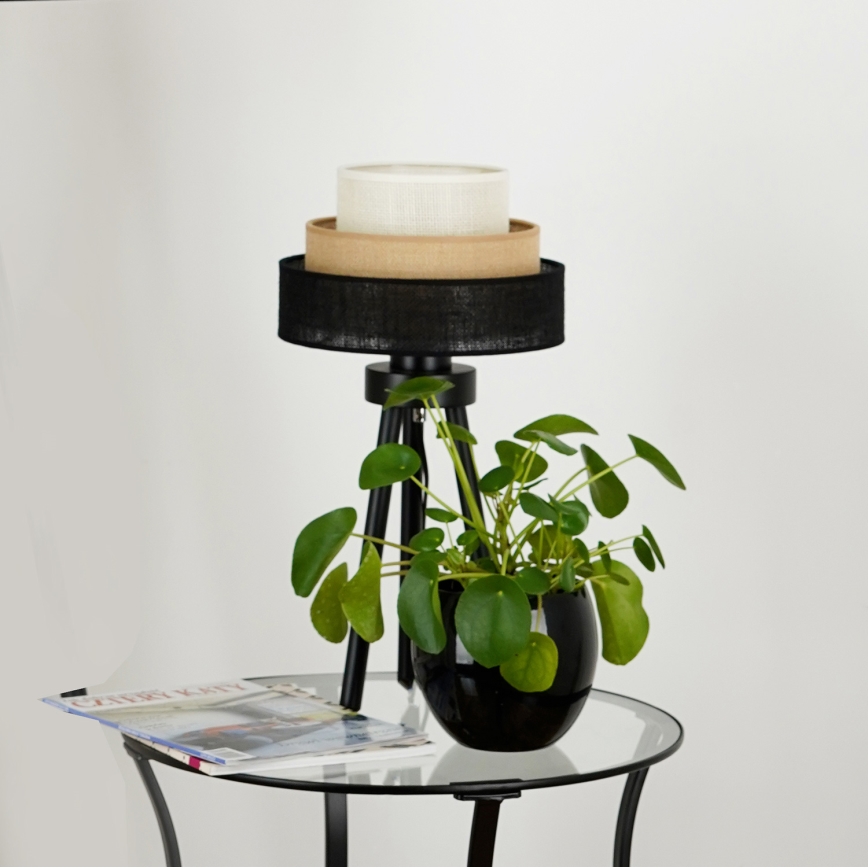 Brilagi - Stolna lampa ASPEN LUNETA 1xE27/15W/230V crna/bež/krem