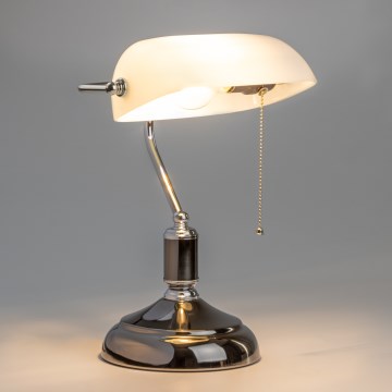 Brilagi - Stolna lampa BANK OFFICE 1xE27/60W/230V crna/srebrna/bijela