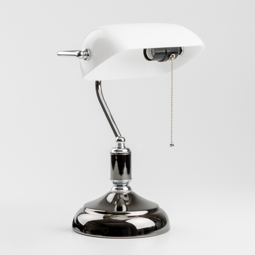 Brilagi - Stolna lampa BANK OFFICE 1xE27/60W/230V crna/srebrna/bijela