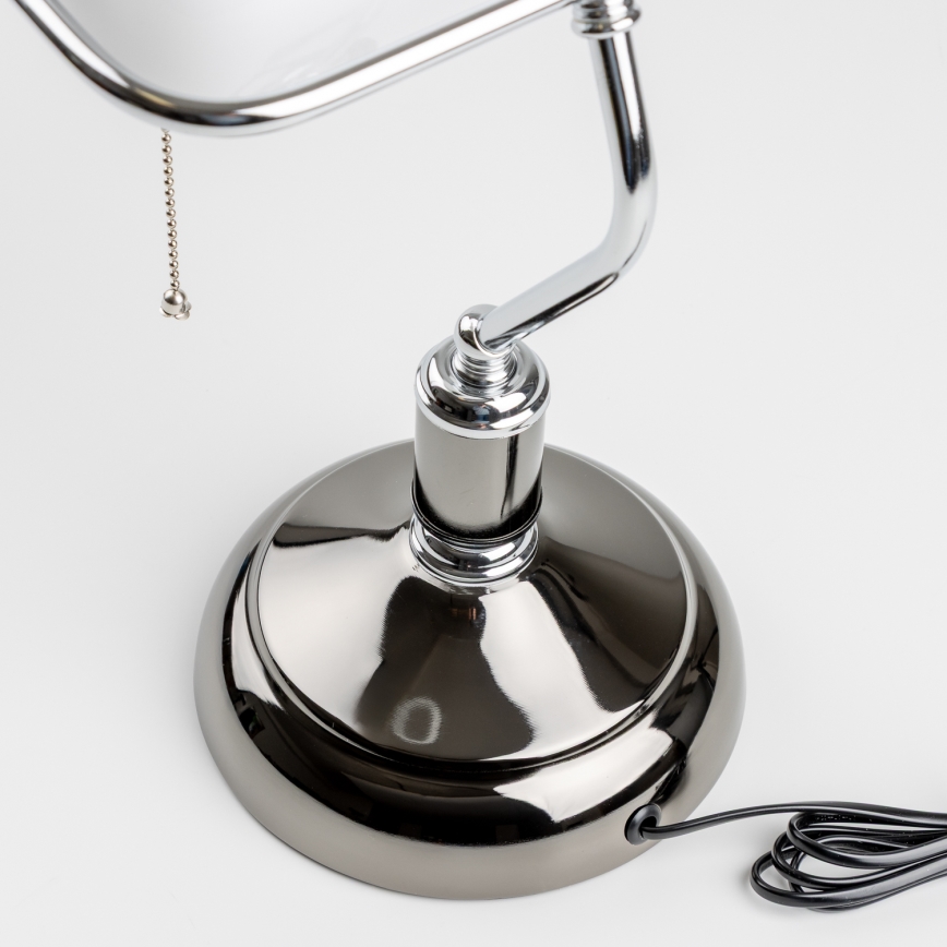 Brilagi - Stolna lampa BANK OFFICE 1xE27/60W/230V crna/srebrna/bijela