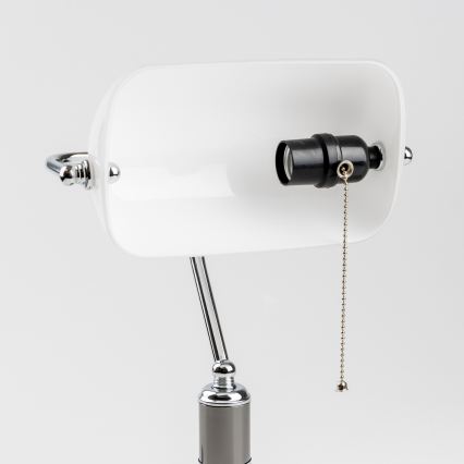 Brilagi - Stolna lampa BANK OFFICE 1xE27/60W/230V crna/srebrna/bijela