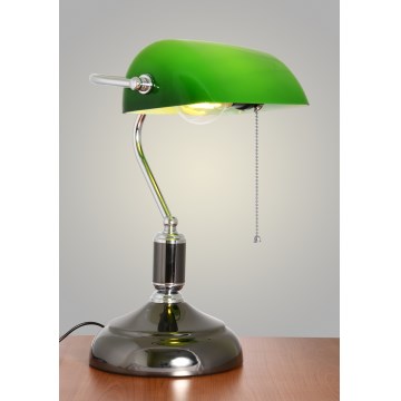 Brilagi - Stolna lampa BANK OFFICE 1xE27/60W/230V crna/srebrna/zelena