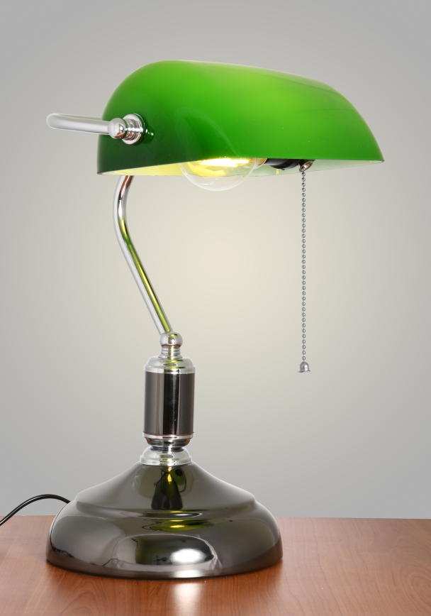 Brilagi - Stolna lampa BANK OFFICE 1xE27/60W/230V crna/srebrna/zelena