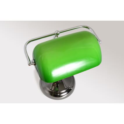 Brilagi - Stolna lampa BANK OFFICE 1xE27/60W/230V crna/srebrna/zelena