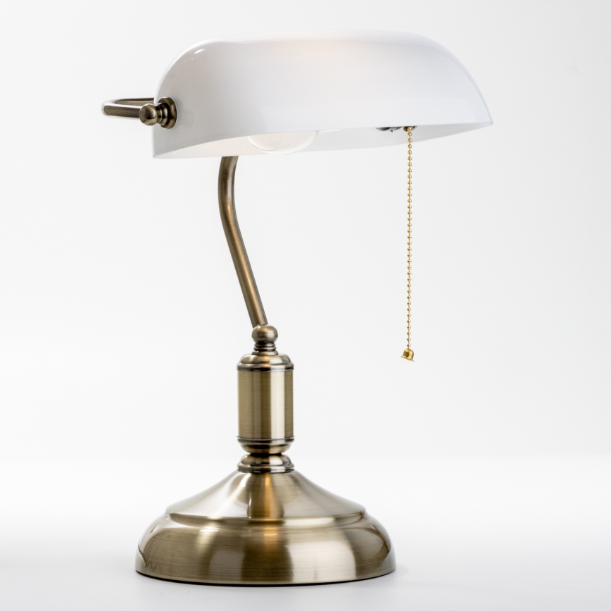 Brilagi - Stolna lampa BANK OFFICE 1xE27/60W/230V mesing/bijela
