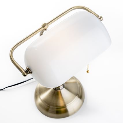 Brilagi - Stolna lampa BANK OFFICE 1xE27/60W/230V mesing/bijela