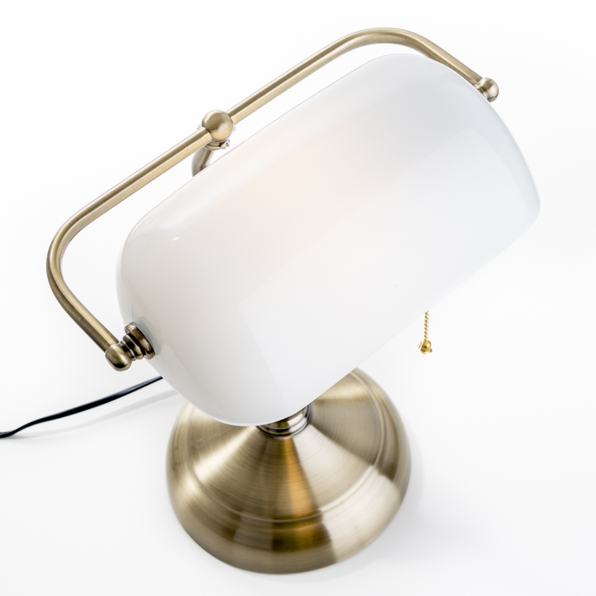 Brilagi - Stolna lampa BANK OFFICE 1xE27/60W/230V mesing/bijela