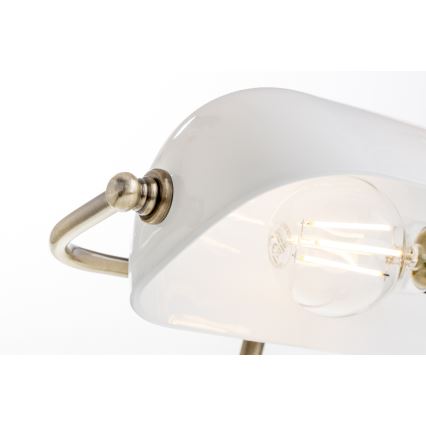 Brilagi - Stolna lampa BANK OFFICE 1xE27/60W/230V mesing/bijela