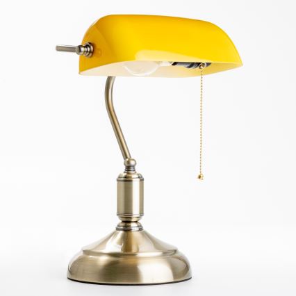Brilagi - Stolna lampa BANK OFFICE 1xE27/60W/230V mesing/narančasta