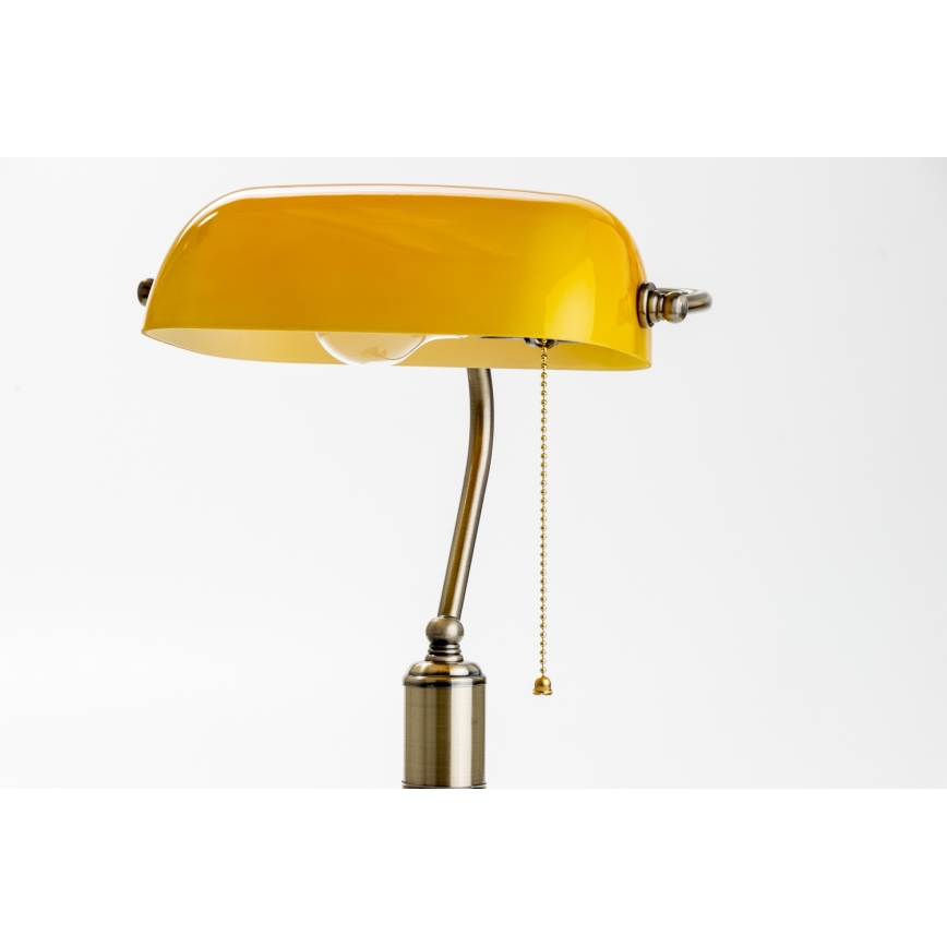 Brilagi - Stolna lampa BANK OFFICE 1xE27/60W/230V mesing/narančasta
