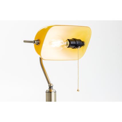 Brilagi - Stolna lampa BANK OFFICE 1xE27/60W/230V mesing/narančasta