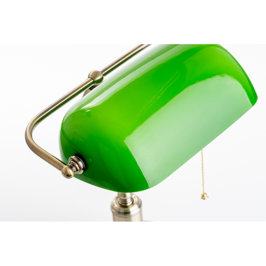 Brilagi - Stolna lampa BANK OFFICE 1xE27/60W/230V mesing/zelena