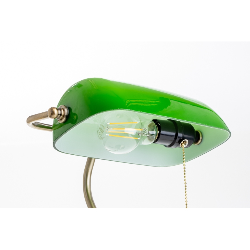 Brilagi - Stolna lampa BANK OFFICE 1xE27/60W/230V mesing/zelena