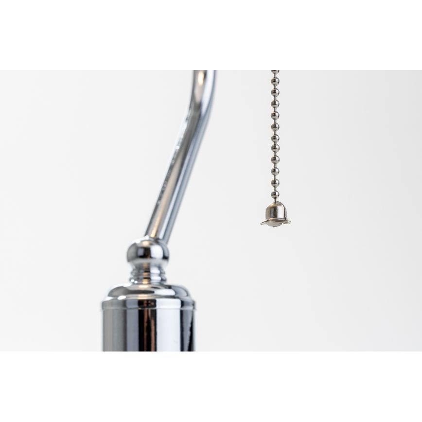 Brilagi - Stolna lampa BANK OFFICE 1xE27/60W/230V sjajni krom/bijela