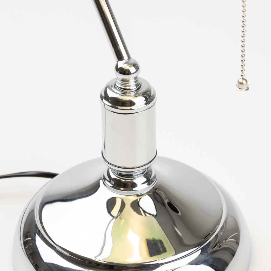 Brilagi - Stolna lampa BANK OFFICE 1xE27/60W/230V sjajni krom/zelena