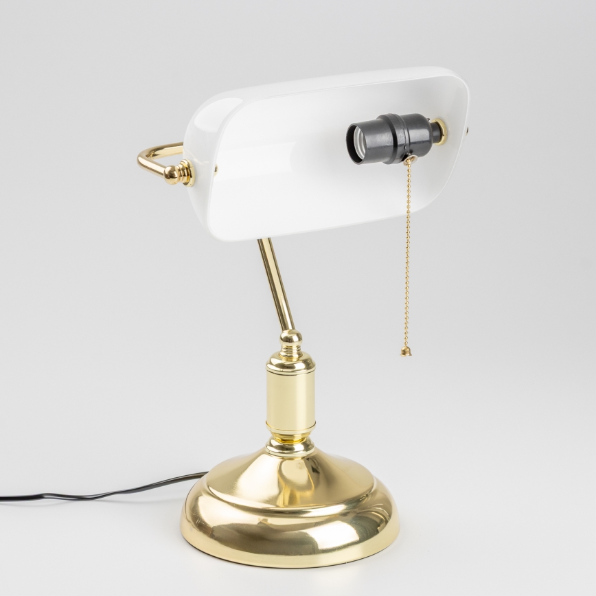 Brilagi - Stolna lampa BANK OFFICE 1xE27/60W/230V zlatna/bijela