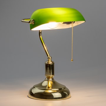 Brilagi - Stolna lampa BANK OFFICE 1xE27/60W/230V zlatna/zelena