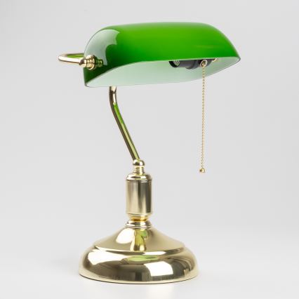 Brilagi - Stolna lampa BANK OFFICE 1xE27/60W/230V zlatna/zelena