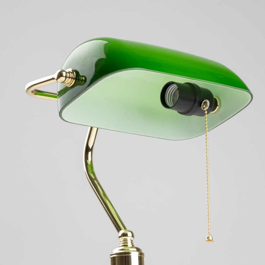 Brilagi - Stolna lampa BANK OFFICE 1xE27/60W/230V zlatna/zelena