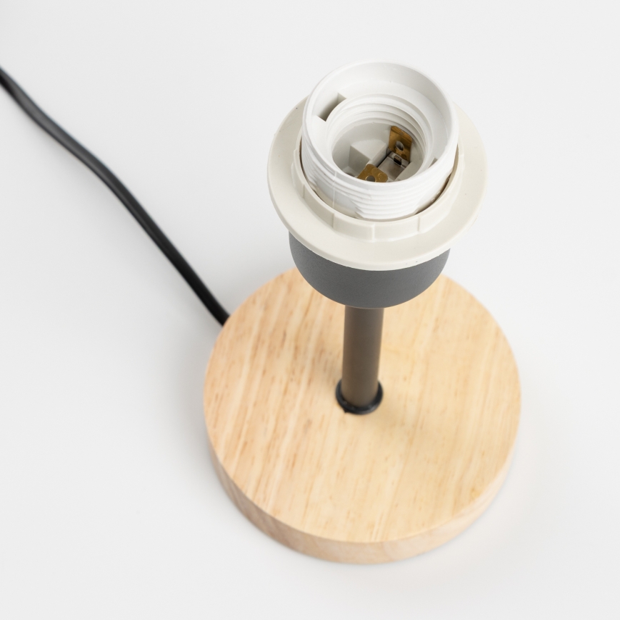 Brilagi - Dječja stolna lampa BOBO WOOD 1xE27/25W/230V hrast/crna/bijela/zečići