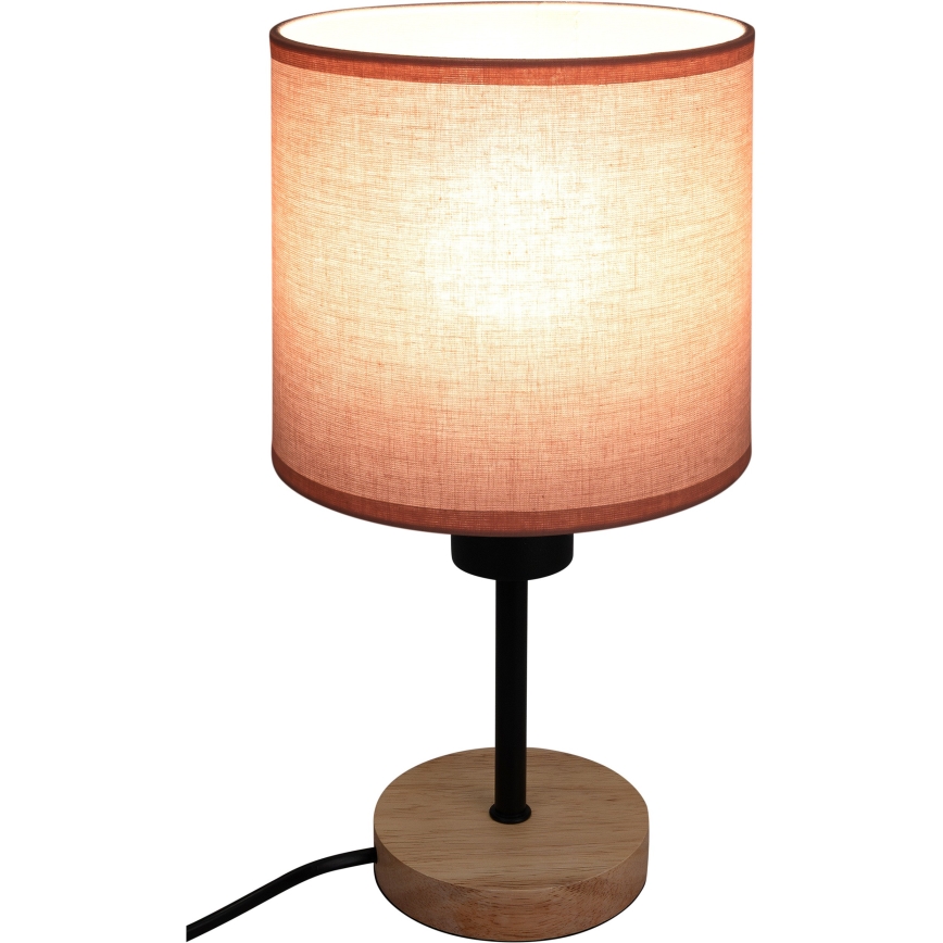Brilagi - Dječja stolna lampa BOBO WOOD 1xE27/25W/230V hrast/crna/ružičasta