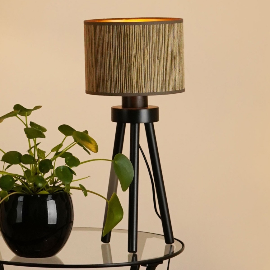Brilagi - Stolna lampa BOSTON ROLLER 1xE27/15W/230V slama smeđa/zlatna