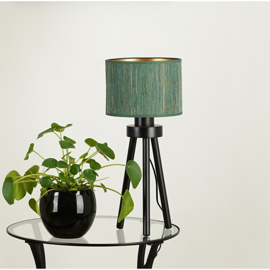 Brilagi - Stolna lampa BOSTON ROLLER 1xE27/15W/230V slama zelena/zlatna