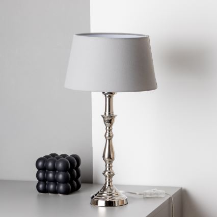 Brilagi - Stolna lampa CERIA 1xE27/60W/230V pr. 25 cm sjajni krom/siva