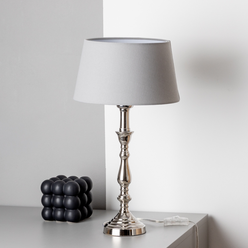 Brilagi - Stolna lampa CERIA 1xE27/60W/230V pr. 25 cm sjajni krom/siva