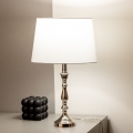 Brilagi - Stolna lampa CERIA 1xE27/60W/230V promjer 30 cm sjajni krom/bijela