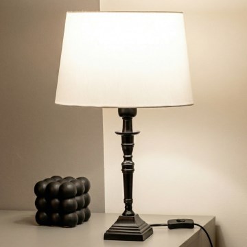 Brilagi - Stolna lampa CERIA 1xE27/60W/230V Ø 30 cm crna/bijela