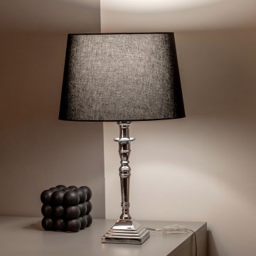 BRILAGI - Stolna lampa CERIA 1xE27/60W/230V Ø 30 cm srebrna/crna