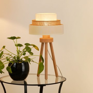 Brilagi - Stolna lampa DENVER LUNETA 1xE27/15W/230V bež/smeđa/krem
