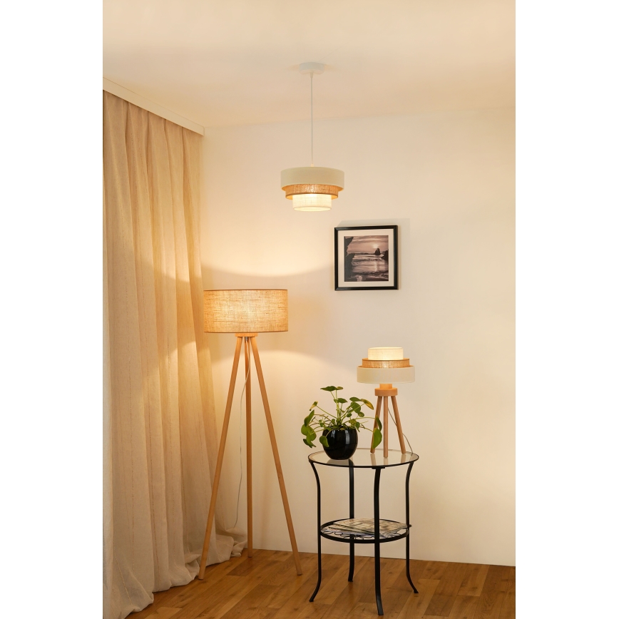 Brilagi - Stolna lampa DENVER LUNETA 1xE27/15W/230V bež/smeđa/krem
