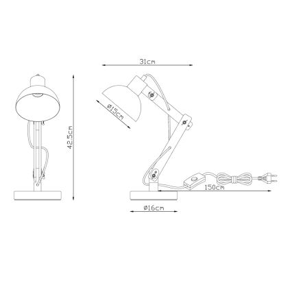 Brilagi - Stolna lampa FOCUS 1xE27/40W/230V crna