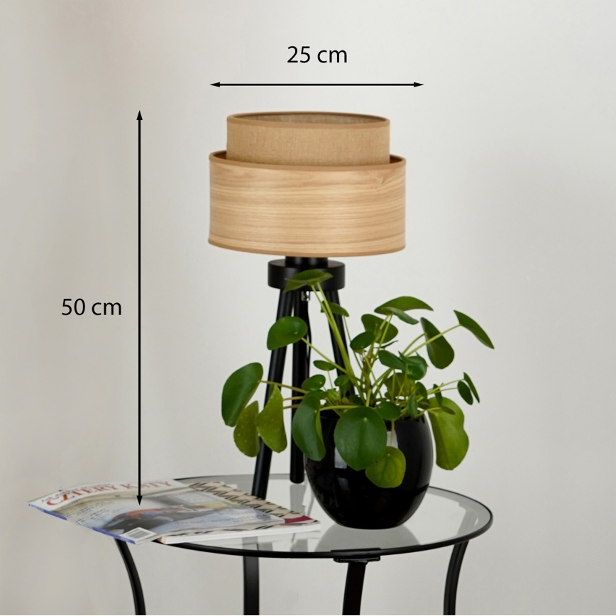 Brilagi - Stolna lampa MONTANA BOHO 1xE27/15W/230V smeđa/crna