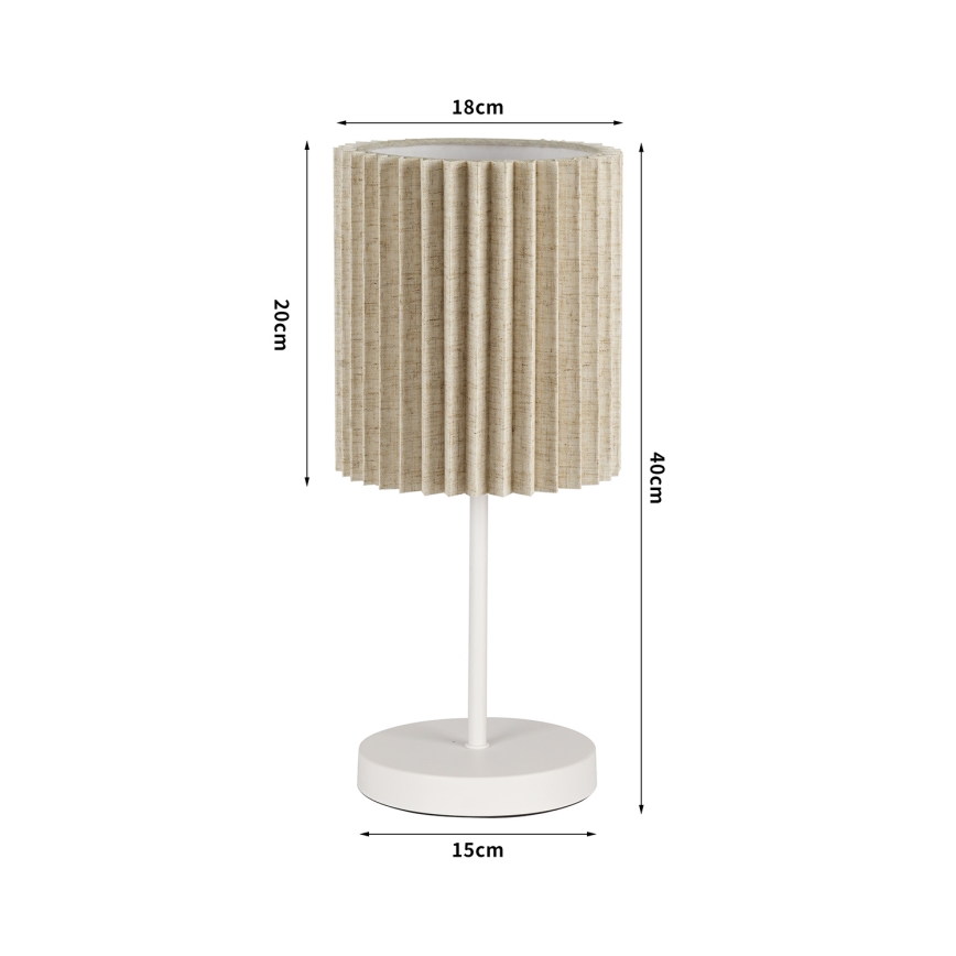 Brilagi - Stolna lampa NORDIC WAVE 1xE27/15W/230V lan/bijela