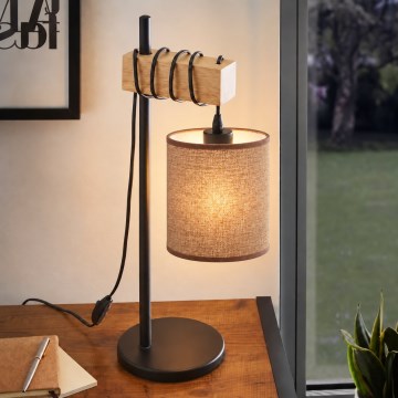 BRILAGI - Stolna lampa NUBILA 1xE27/40W/230V smeđa/crna