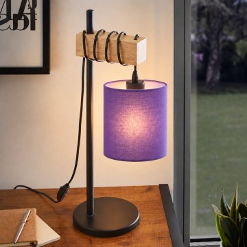 BRILAGI - Stolna lampa NUBILA 1xE27/40W/230V smeđa/crna/ljubičasta