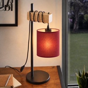 BRILAGI - Stolna lampa NUBILA 1xE27/40W/230V smeđa/crna/pompejska crvena