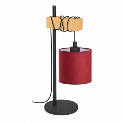 BRILAGI - Stolna lampa NUBILA 1xE27/40W/230V smeđa/crna/pompejska crvena