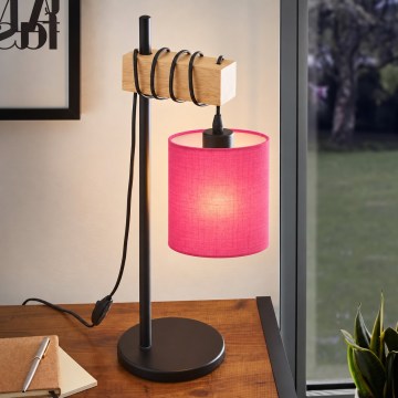 BRILAGI - Stolna lampa NUBILA 1xE27/40W/230V smeđa/crna/ružičasta