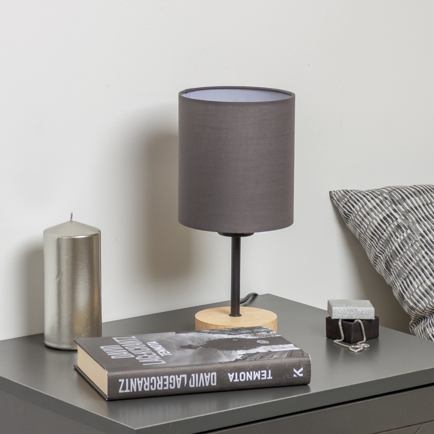 Brilagi - Stolna lampa NUBILA WOOD 1xE27/25W/230V hrast/antracit