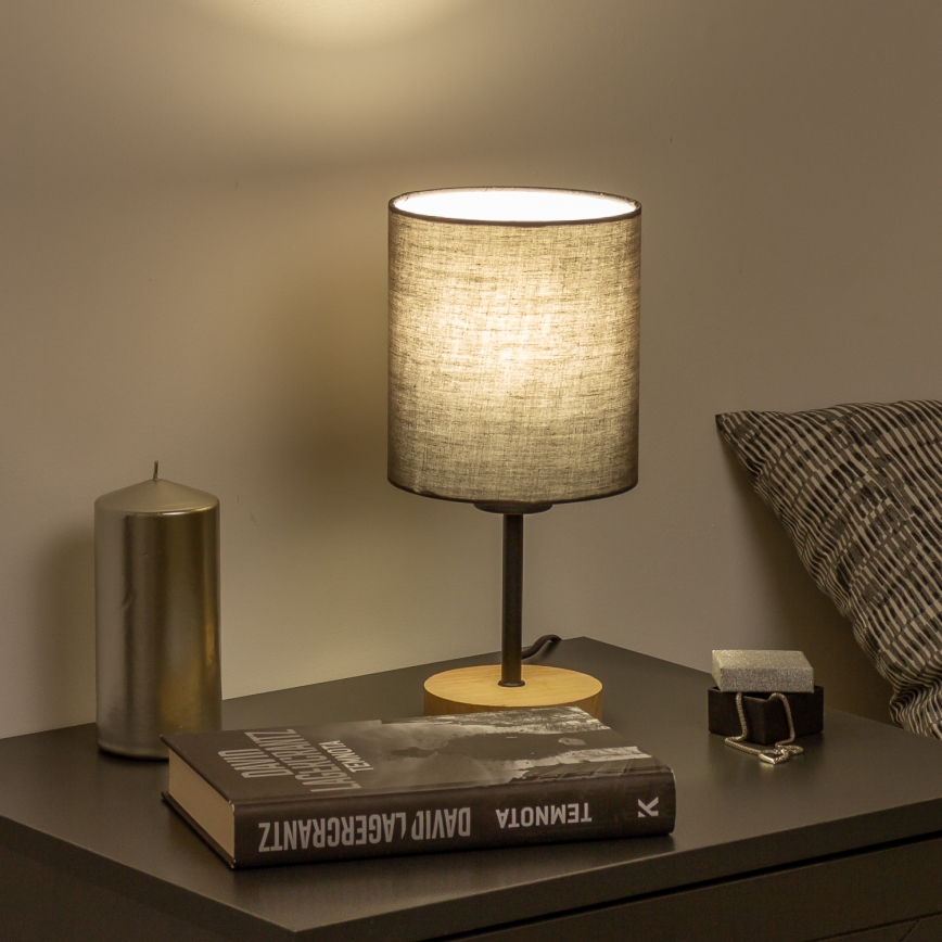 Brilagi - Stolna lampa NUBILA WOOD 1xE27/25W/230V hrast/antracit