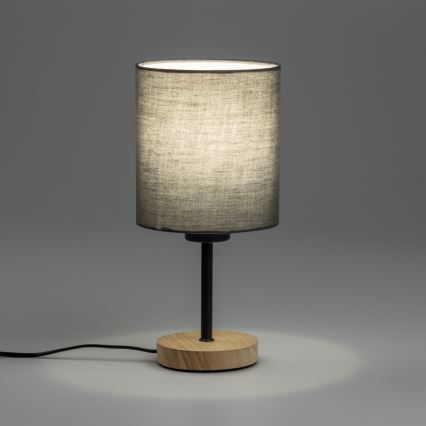 Brilagi - Stolna lampa NUBILA WOOD 1xE27/25W/230V hrast/antracit