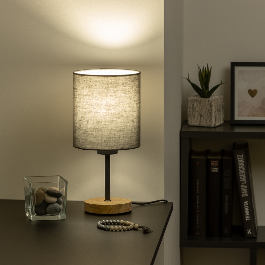 Brilagi - Stolna lampa NUBILA WOOD 1xE27/25W/230V hrast/antracit
