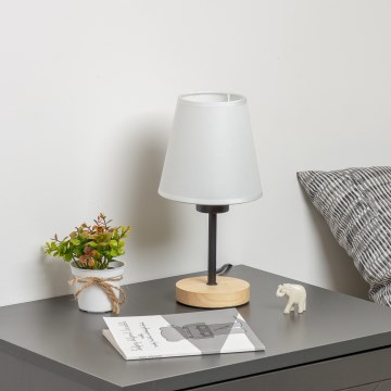 Brilagi - Stolna lampa NUBILA WOOD 1xE27/25W/230V hrast/bijela